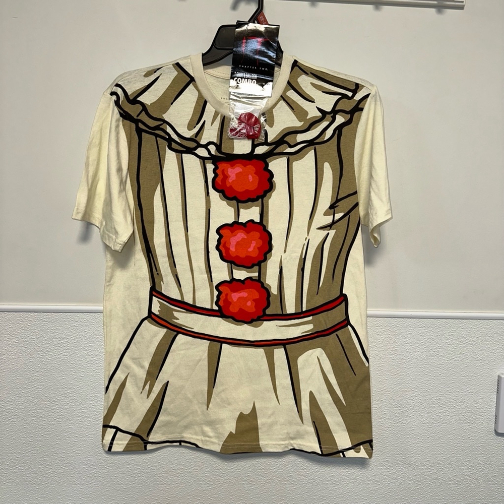 NWT! Pennywise IT Men's Halloween Graphic Tee with Short Sleeves M with Balloon - Picture 6 of 10